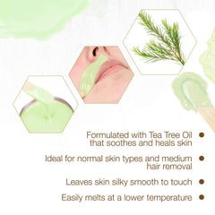 GIGI Tea Tree Creme Wax demonstrates low-temperature melt for safer at-home waxing