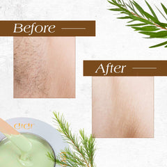 GIGI Tea Tree Creme Wax removal strip in action for quick, comfortable waxing