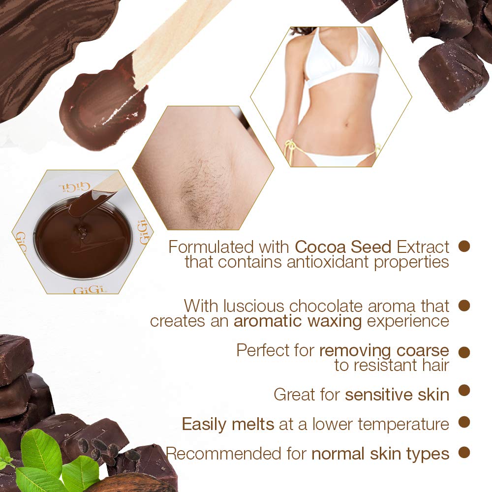 GiGi wax application on arm demonstrates comfortable, controlled removal of coarse hair.
