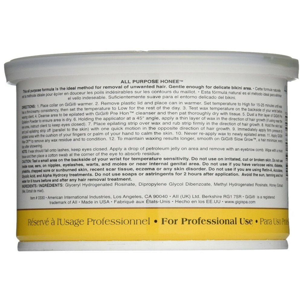 Gigi wax application closeup—easy temperature control for comfortable, precise wax sessions.