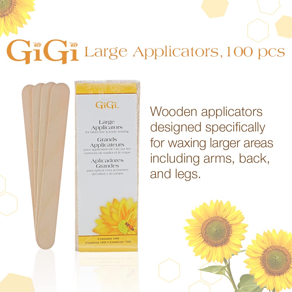 GIGI wax sticks application arms legs demonstrates efficient full-body waxing
