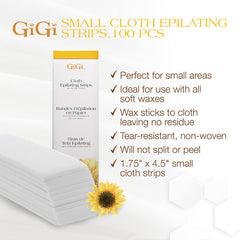 GIGI wax strips pack 100 pieces for at-home salon quality sessions