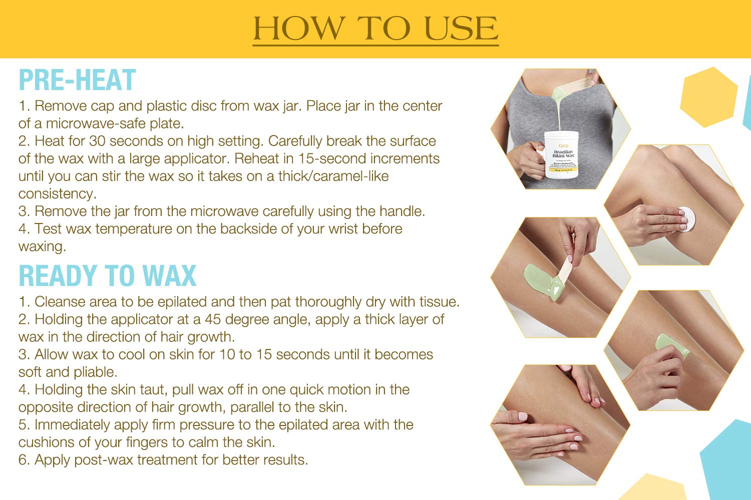 GiGi bikini area application demonstrates easy, smooth hair removal.
