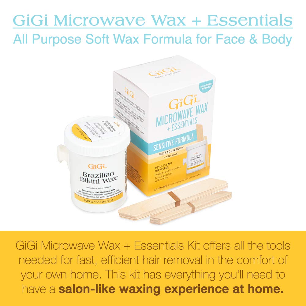 GiGi wax finished on skin showing smooth, hair-free look.