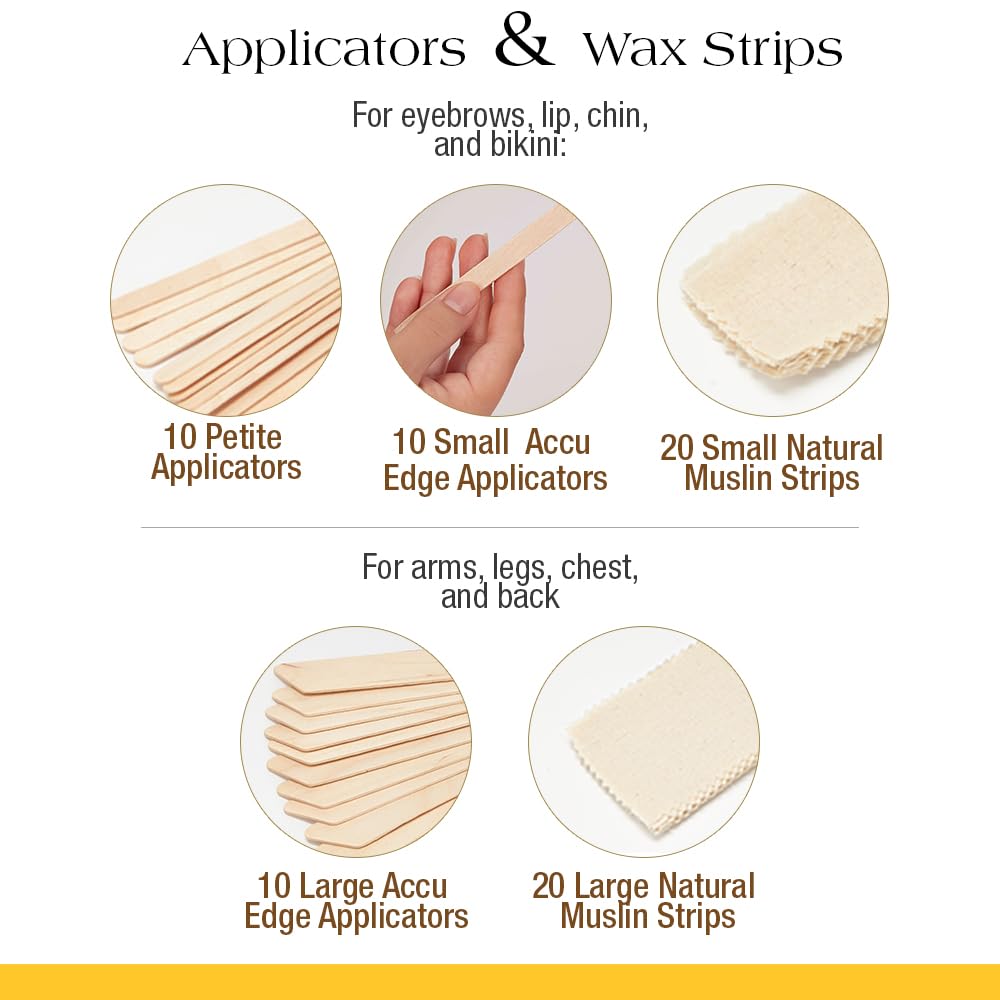 GIGI Muslin Strips and Applicators support precise, hygienic waxing