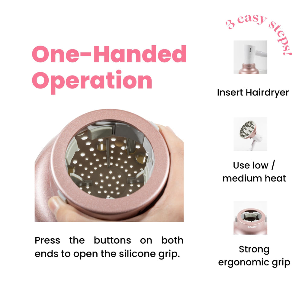 GIHALI diffuser on hair dryer demonstrates everyday curl-enhancing usage.