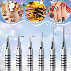Giifnonnt nail art brushes feature a blue metal handle for steady grip.