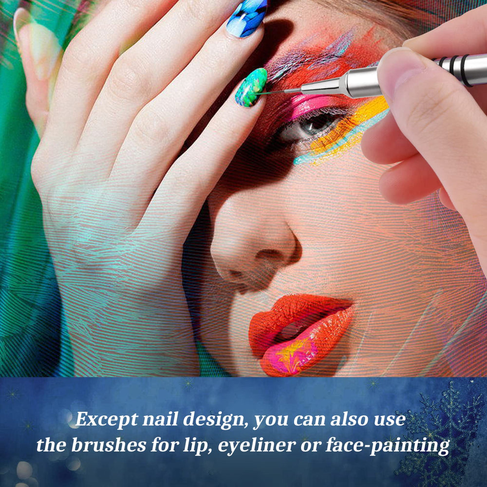 Giifnonnt brushes enable striping, dotting, and color filling for complex patterns.