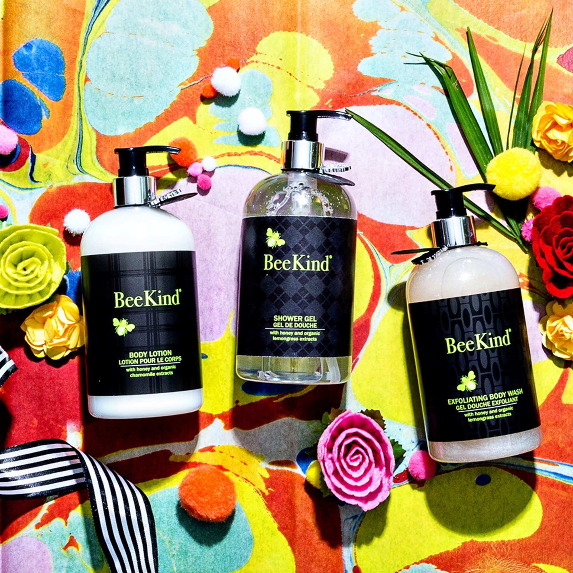 Gilchrist & Soames BeeKind bathroom scene promotes a spa-like shower routine at home.