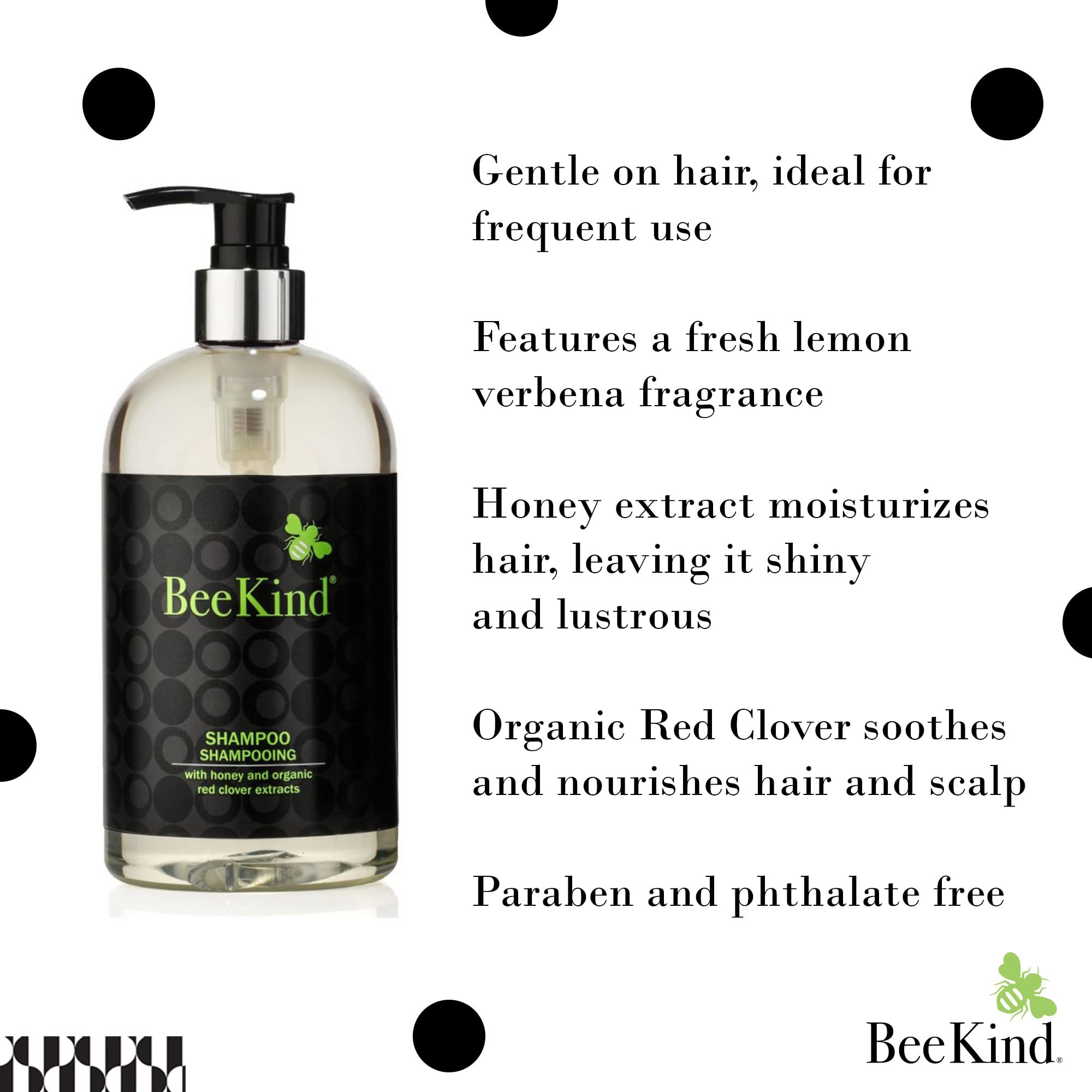 BeeKind Honey and Lemon Verbena Shampoo lather close-up highlighting rich foam.
