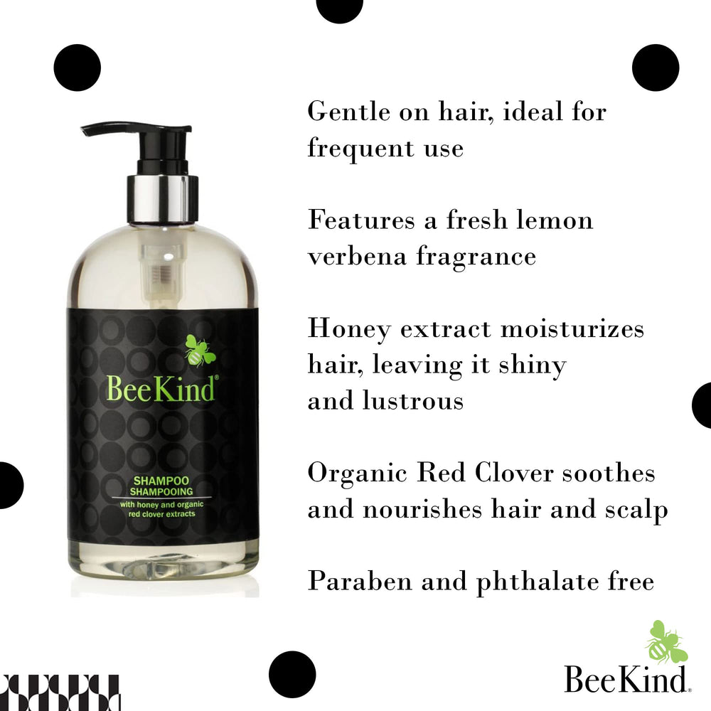 BeeKind Honey and Lemon Verbena Shampoo lather close-up highlighting rich foam.