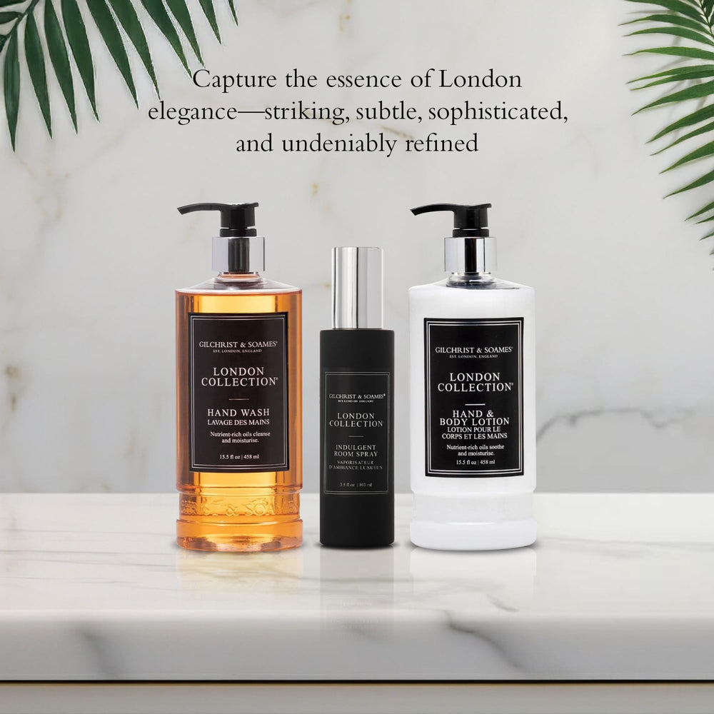 Gilchrist & Soames London lotion on hands demonstrates fast absorption.