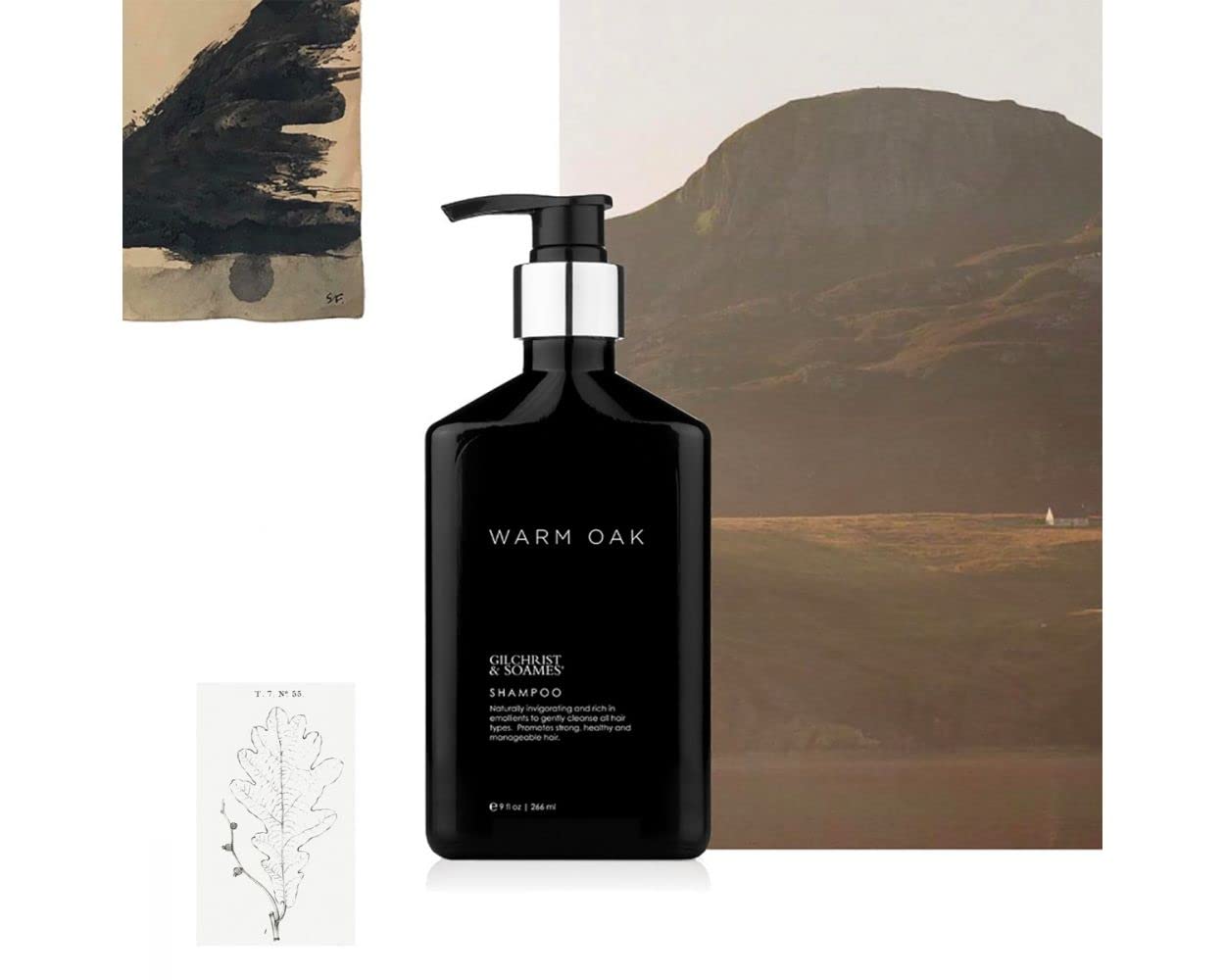 Gilchrist & Soames Warm Oak Shampoo cruelty-free logo reflects ethical grooming.