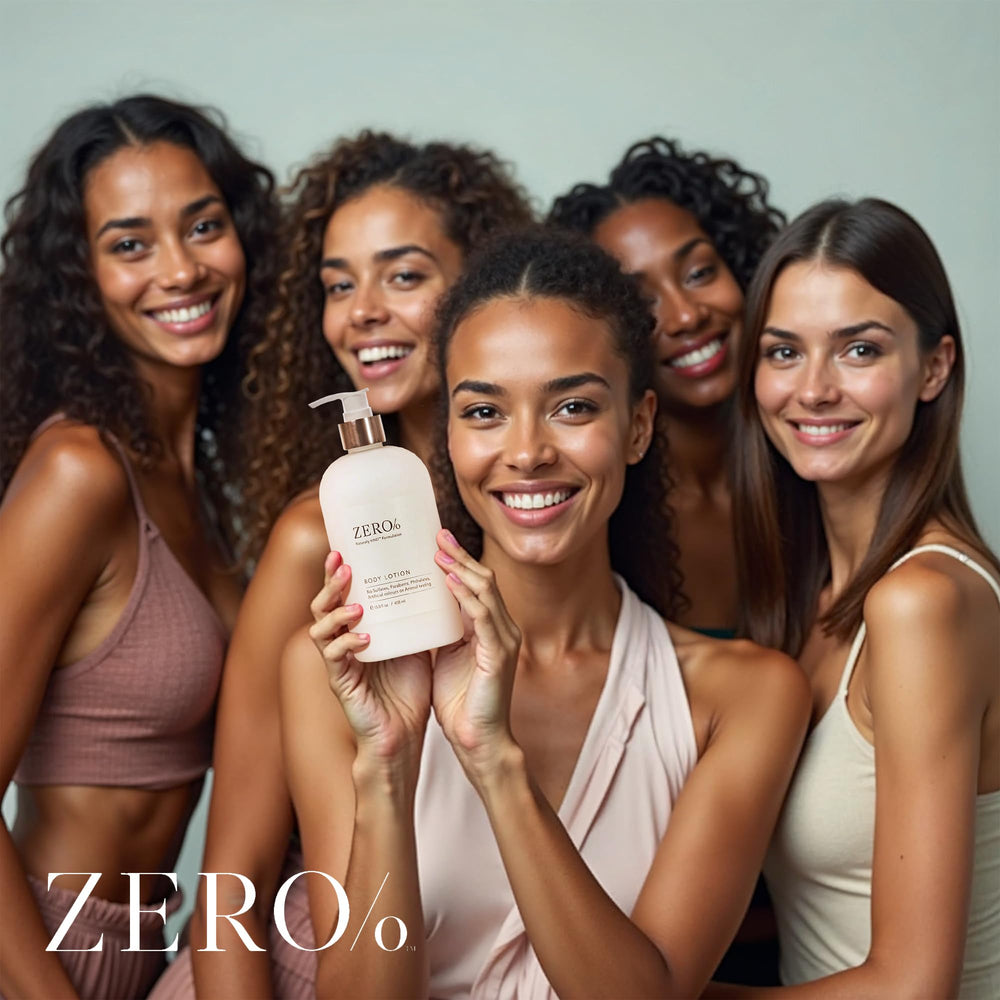 Gilchrist & Soames Zero% bathroom counter shot conveys simple, daily body care.