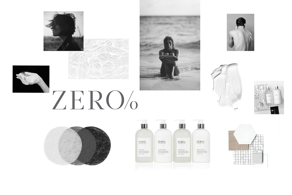 Gilchrist & Soames Zero% shower gel in a stylish bathroom scene