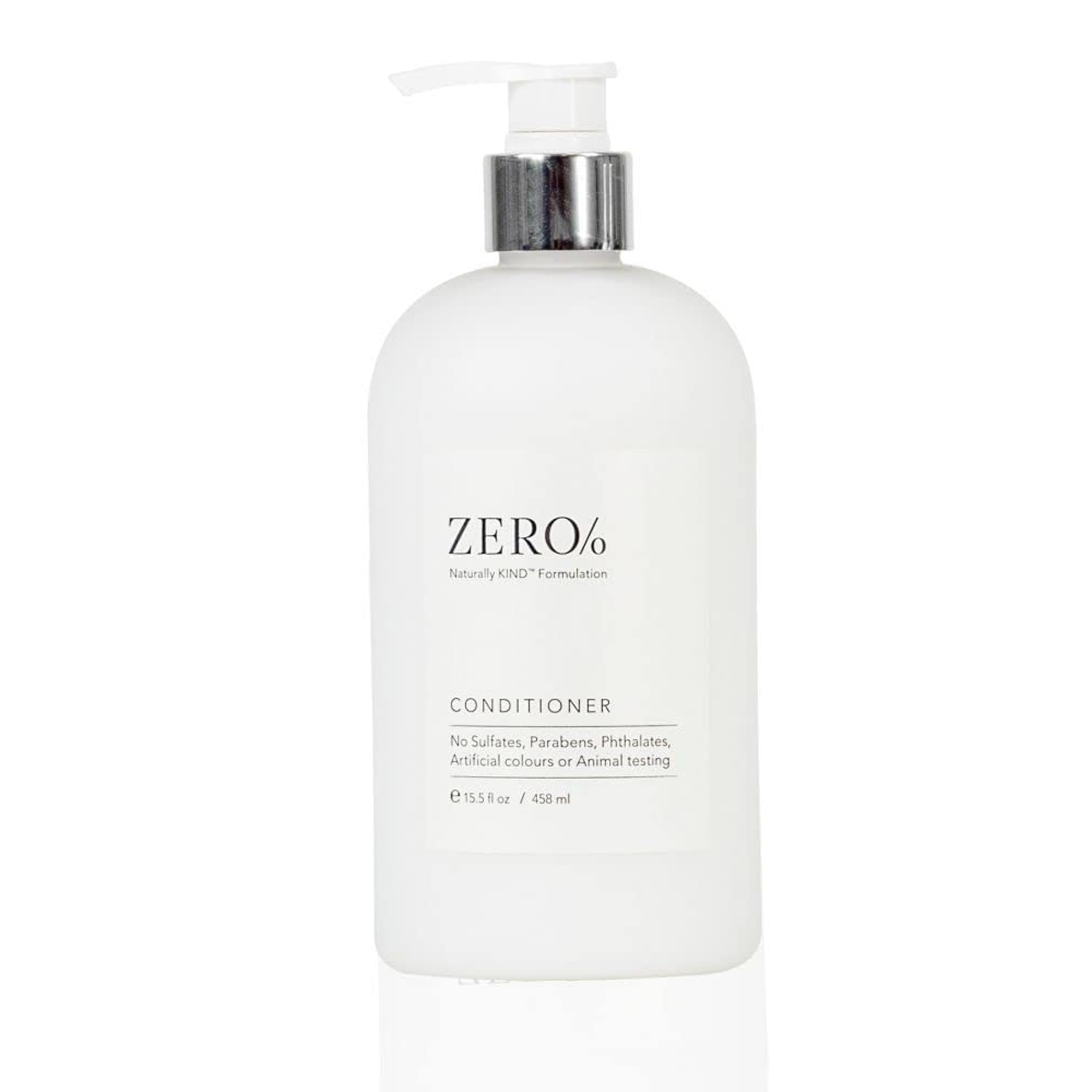 Gilchrist & Soames Zero% conditioner bottle front shows universal hydration for all hair types.