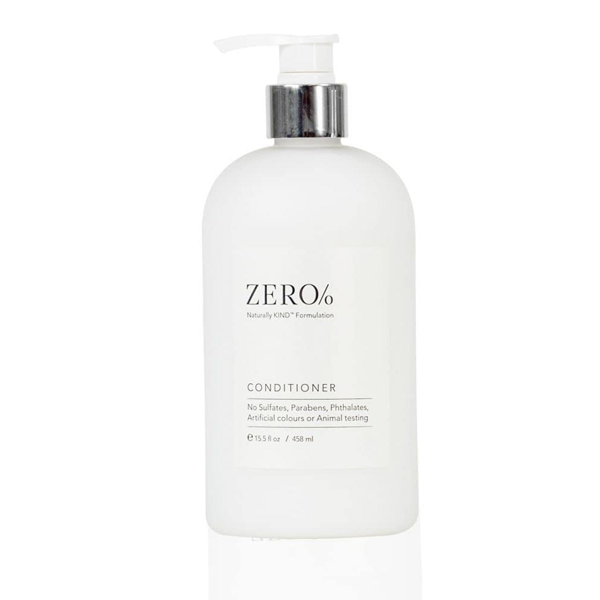Gilchrist & Soames Zero% conditioner bottle front shows universal hydration for all hair types.