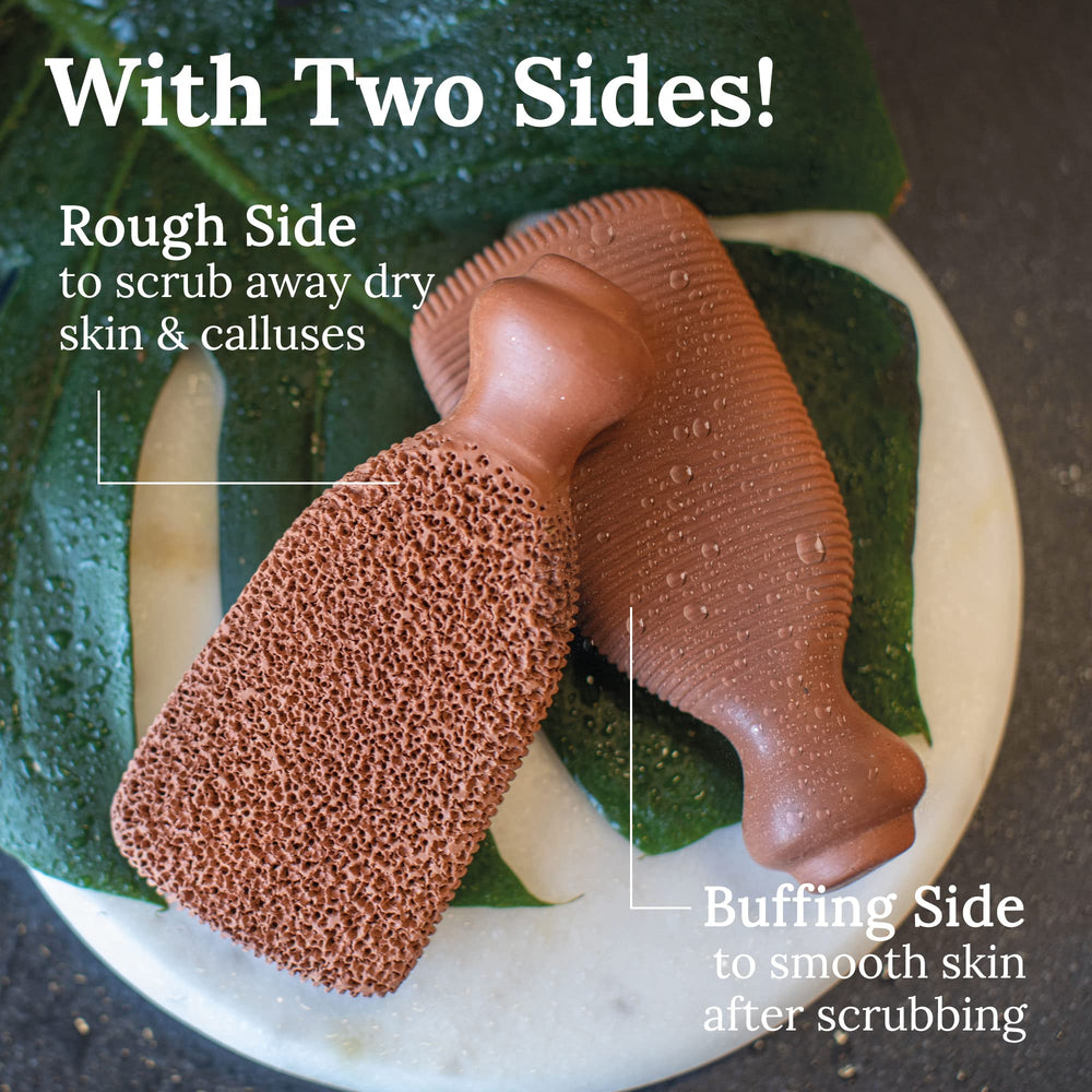GILDEN TREE terra cotta natural material highlights eco-friendly pedicure tool.