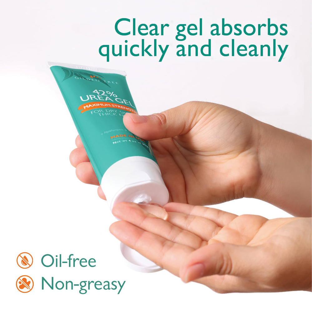 GILDEN TREE Urea Gel oil-free clarity shows quick absorption with no residue