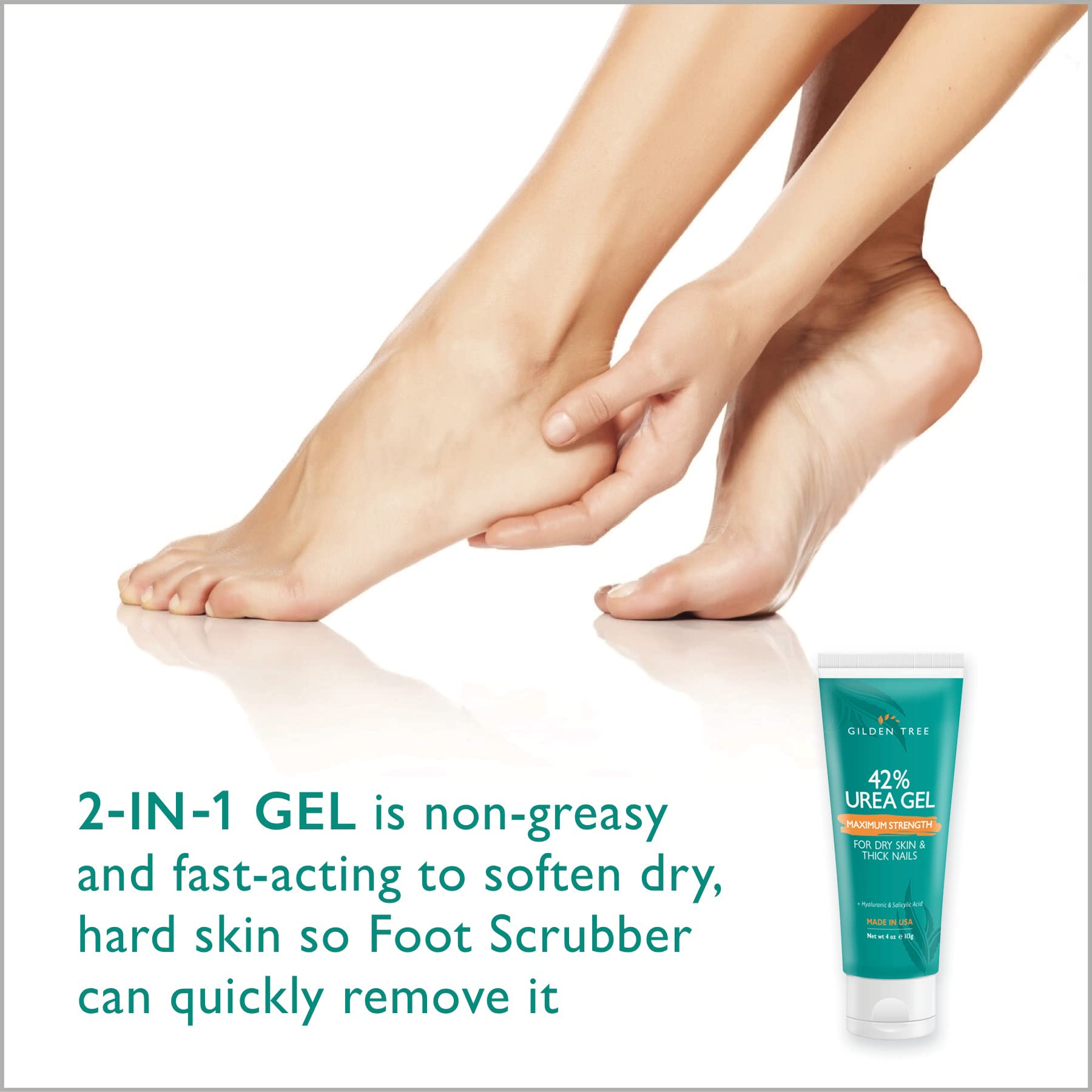 GILDEN TREE terracotta pumice stone highlights eco-friendly durability for long-lasting foot exfoliation.