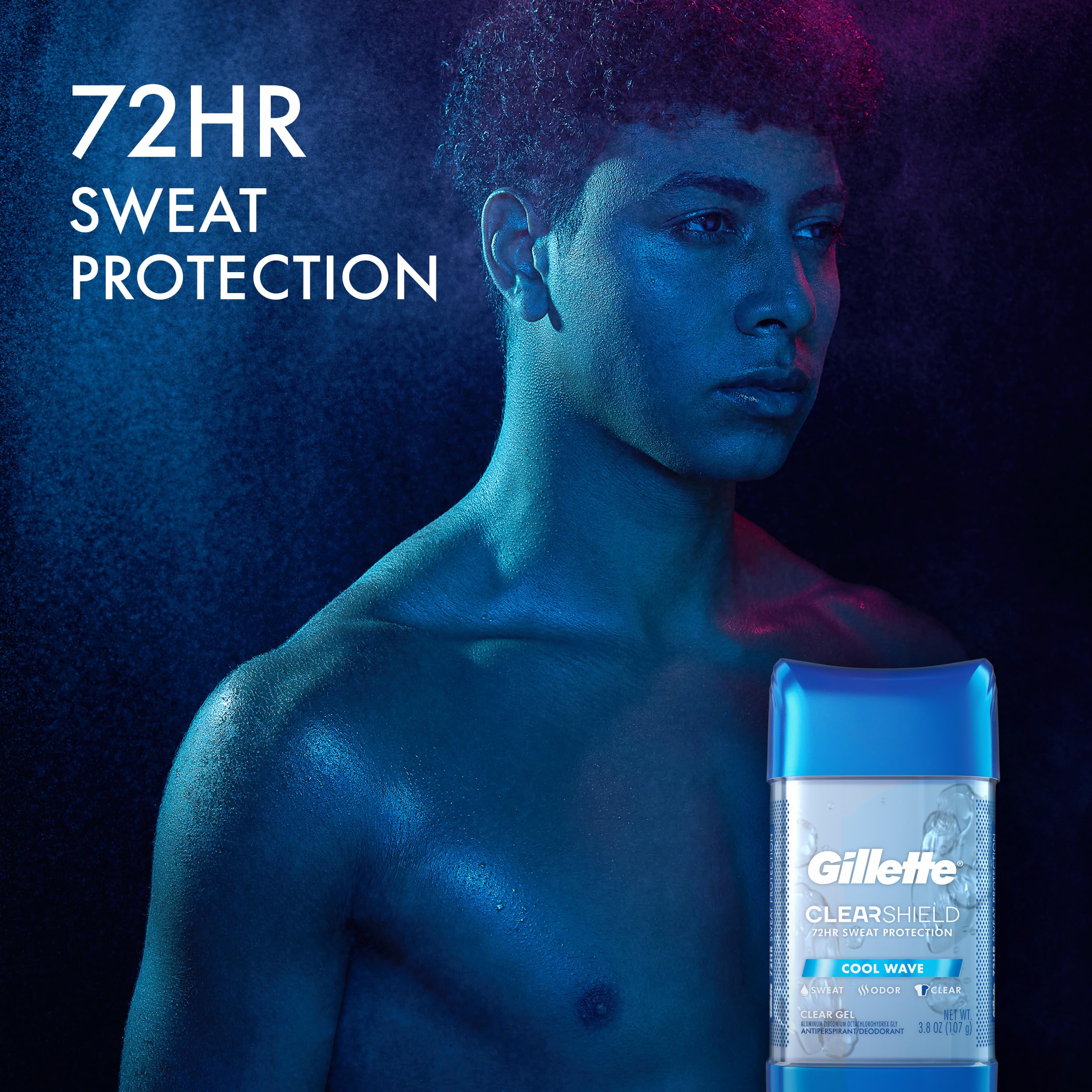 Gillette Advanced Clear Gel Cool Wave bottle top for easy quick application