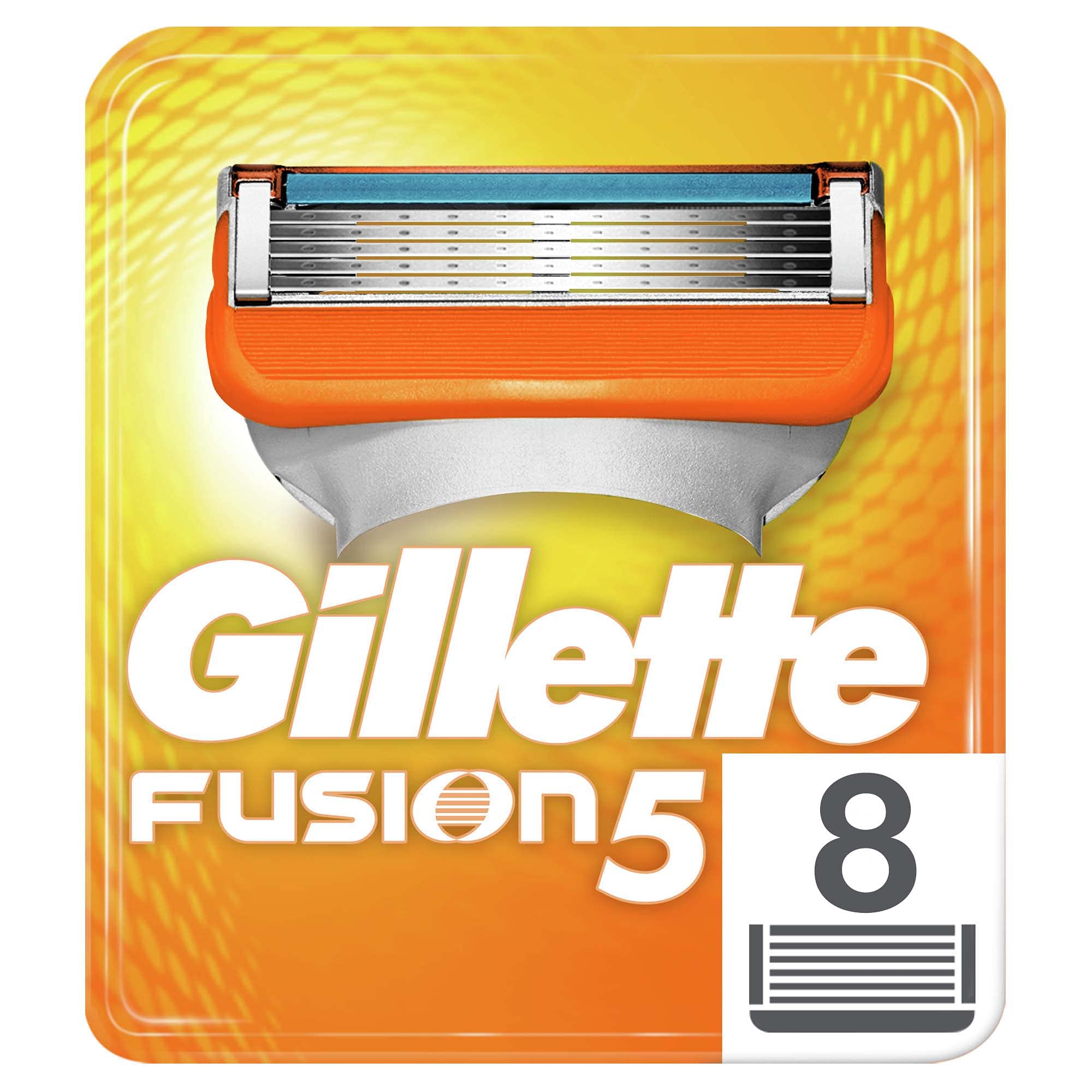 Gillette Fusion5 back precision trimmer shown for hard-to-reach areas.