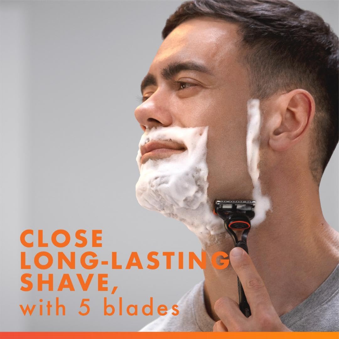 Gillette Fusion5 lubrication strip delivering smooth glide after blades