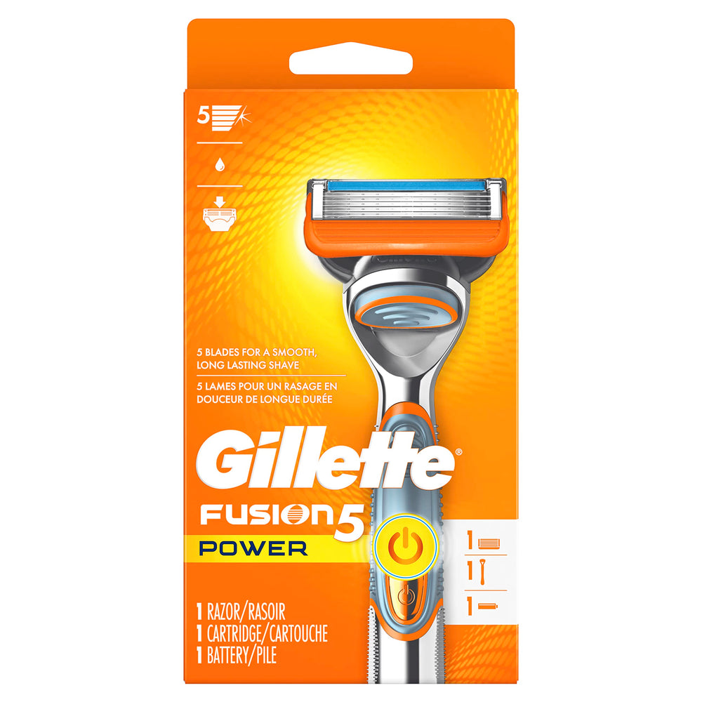 Gillette Fusion5 Power Razor handle for ergonomic grip and steady control