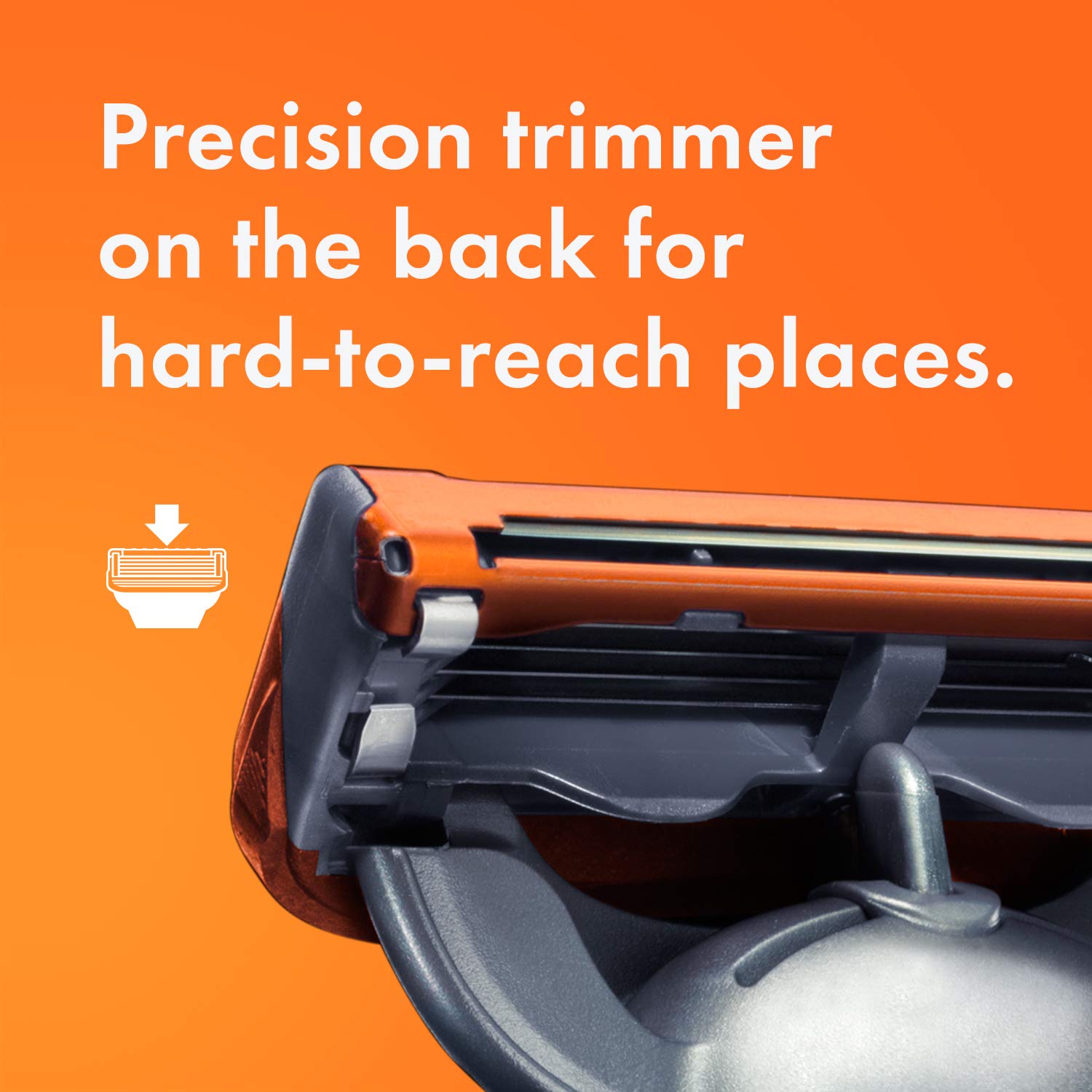 Gillette Fusion5 Power Razor precision trimmer for hard-to-reach areas