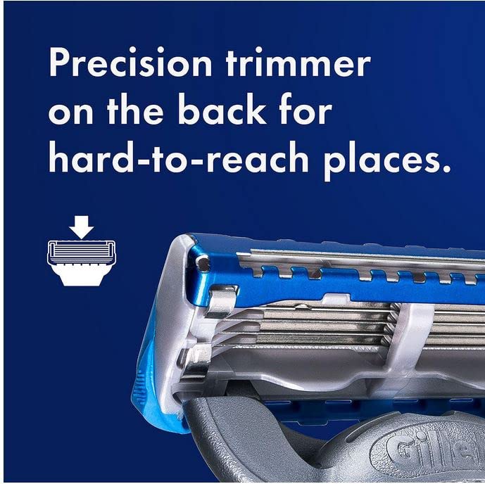 Gillette Fusion5 ProGlide enhanced lubrastrip provides extended lubrication for comfortable passes.