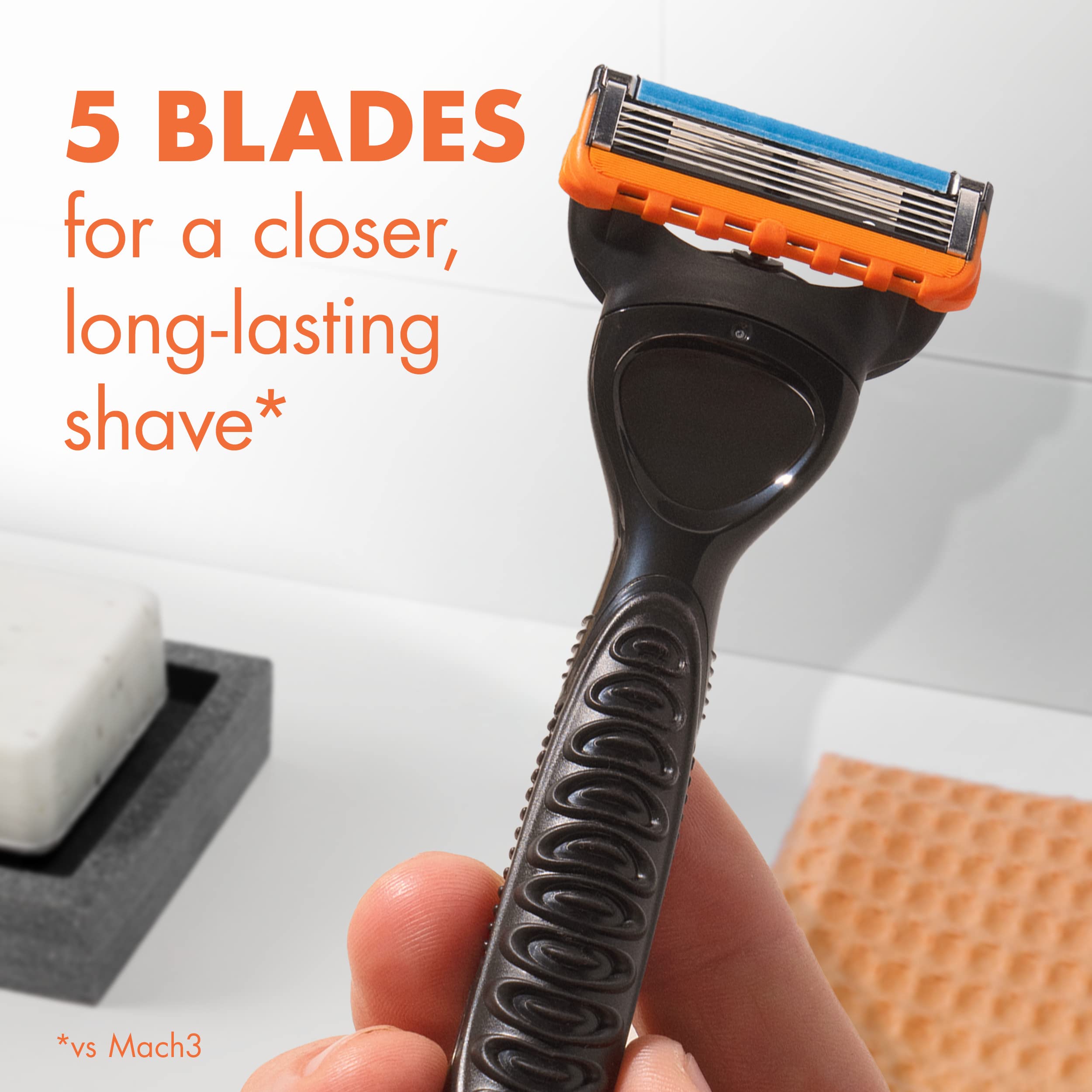 Gillette Fusion5 razor blade array ready for daily use with a dependable edge