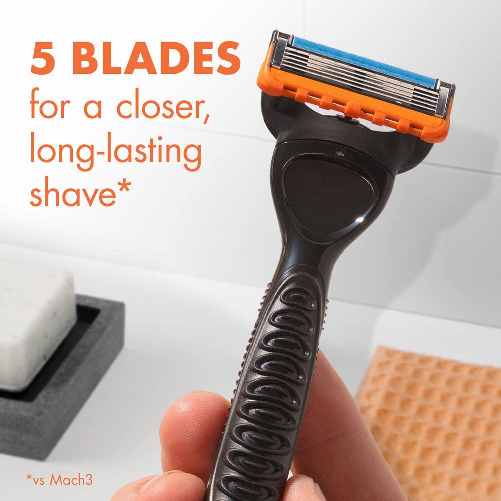 Gillette Fusion5 razor blade array ready for daily use with a dependable edge