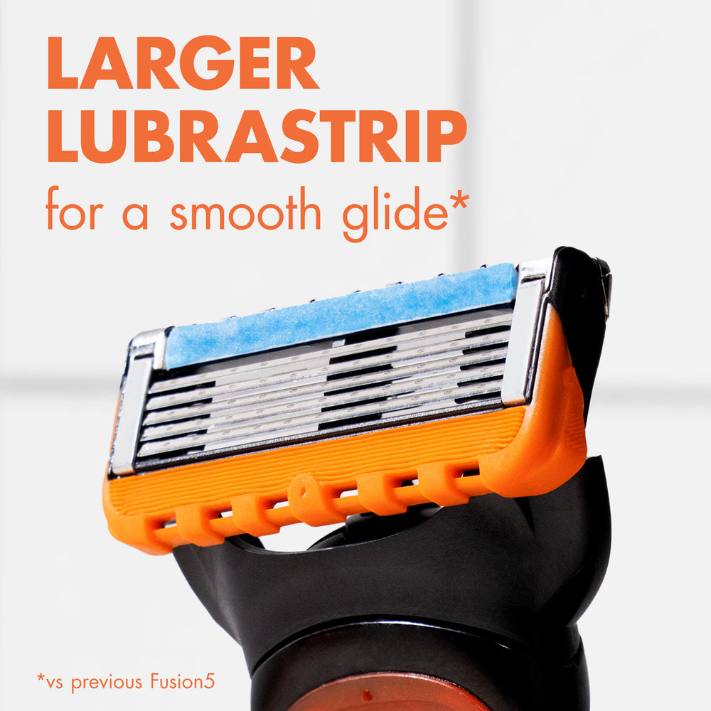 Gillette Fusion5 refills blade stabilization maintains comfortable spacing.