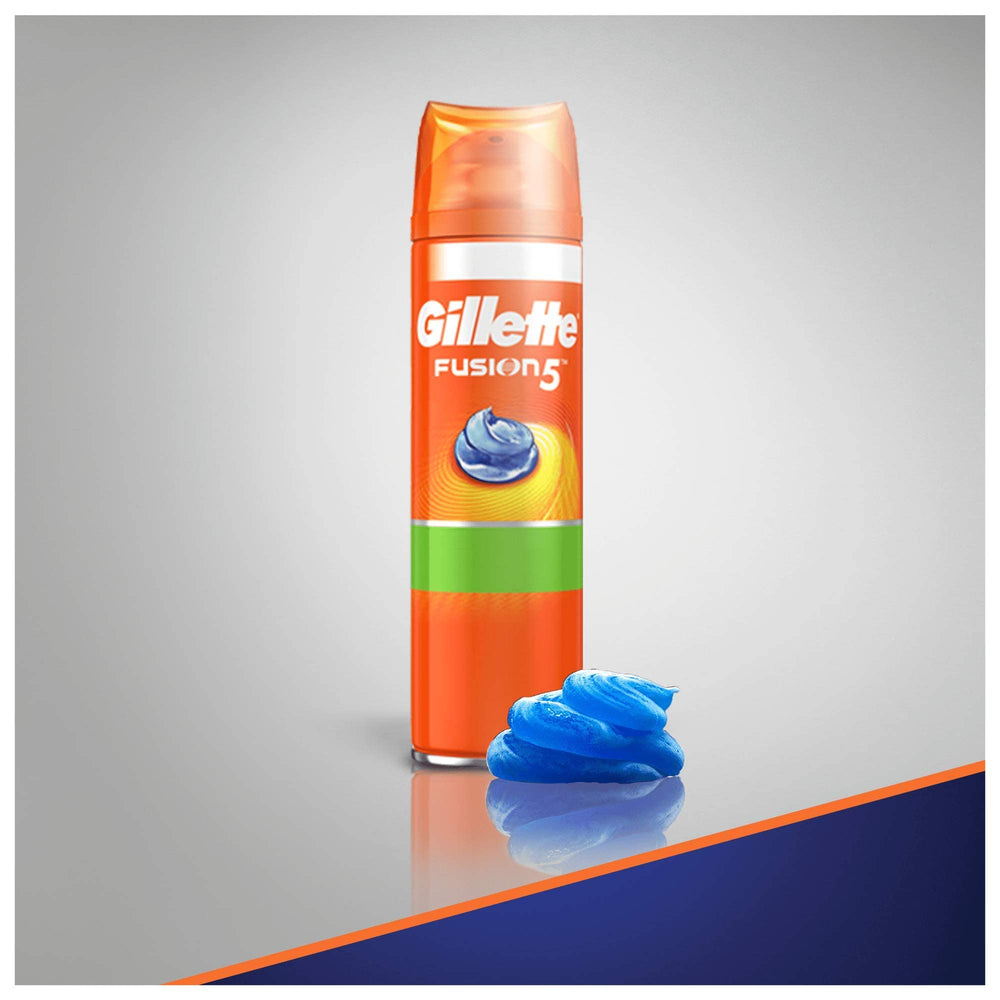 Gillette Fusion5 Ultra Sensitive Gel dispense close-up creates rich lather for sensitive skin.