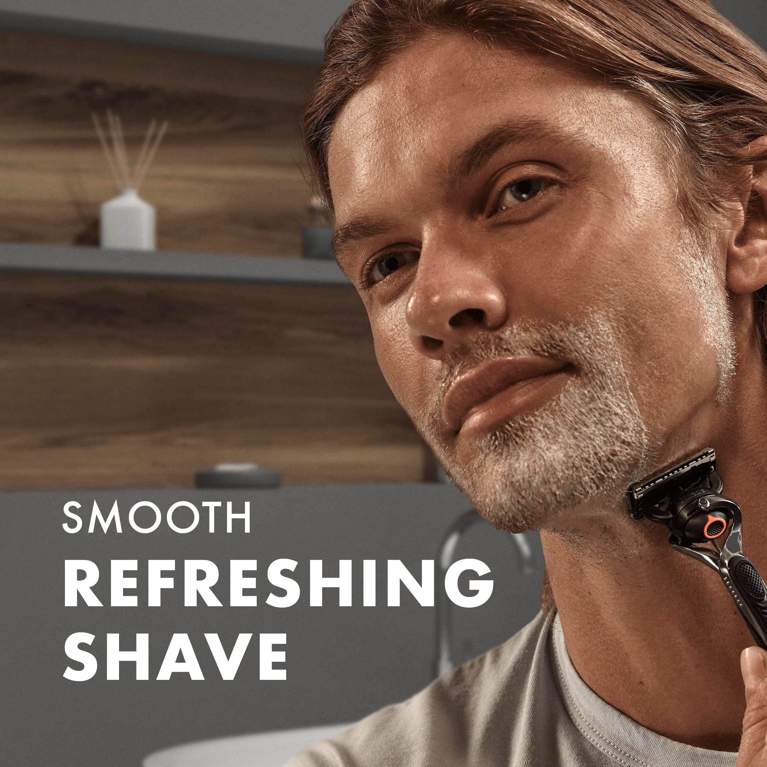 Gillette Fusion5 Ultra Sensitive Gel travel-ready bottle for on-the-go shaving.