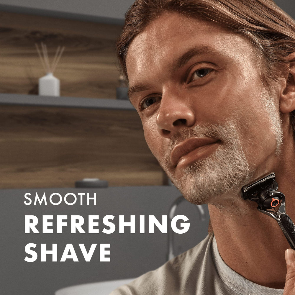 Gillette Fusion5 Ultra Sensitive Gel travel-ready bottle for on-the-go shaving.
