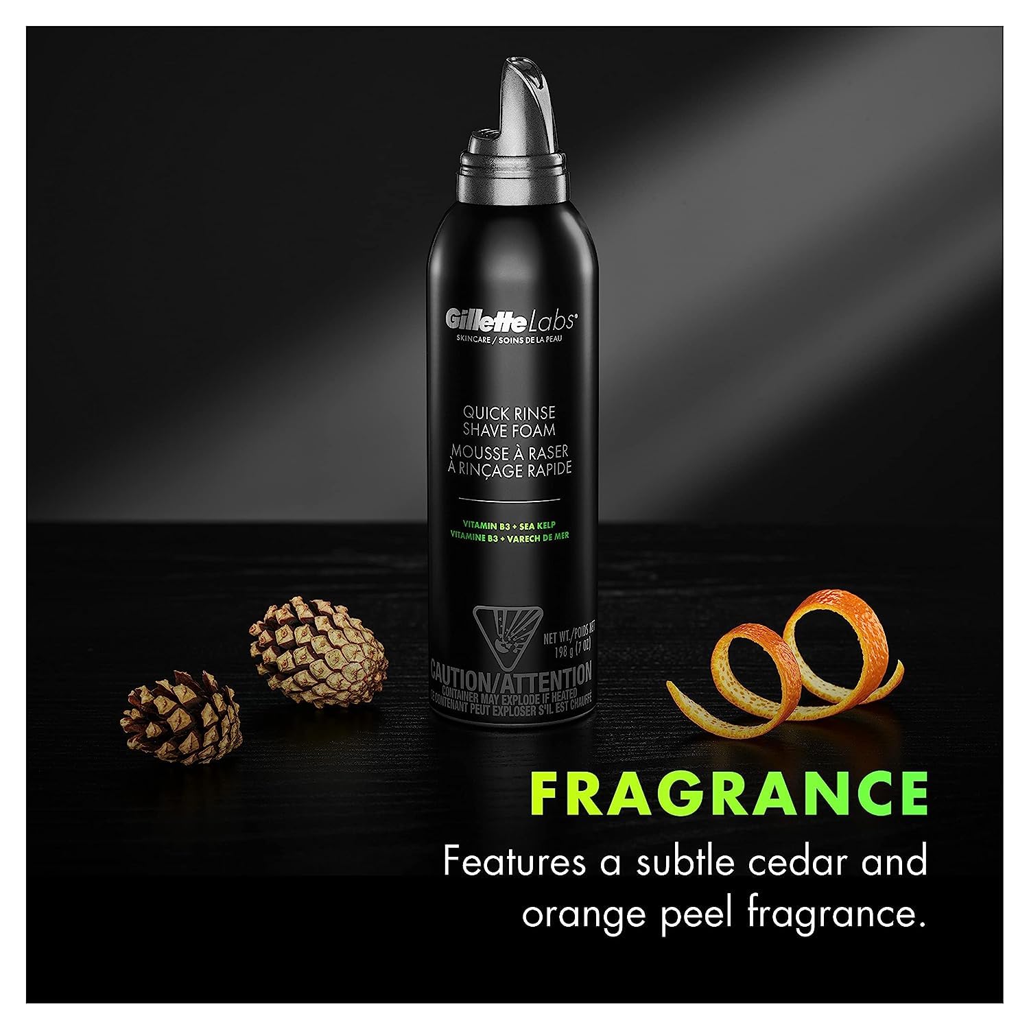 GilletteLabs Quick Rinse Foam lather demonstrates easy-to-apply texture for fast prep