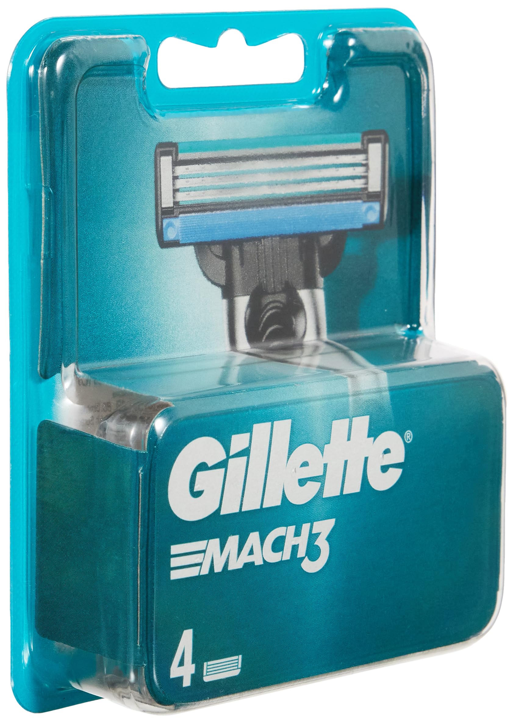 Gillette Mach3 blades close-up shows triple blades for a close shave