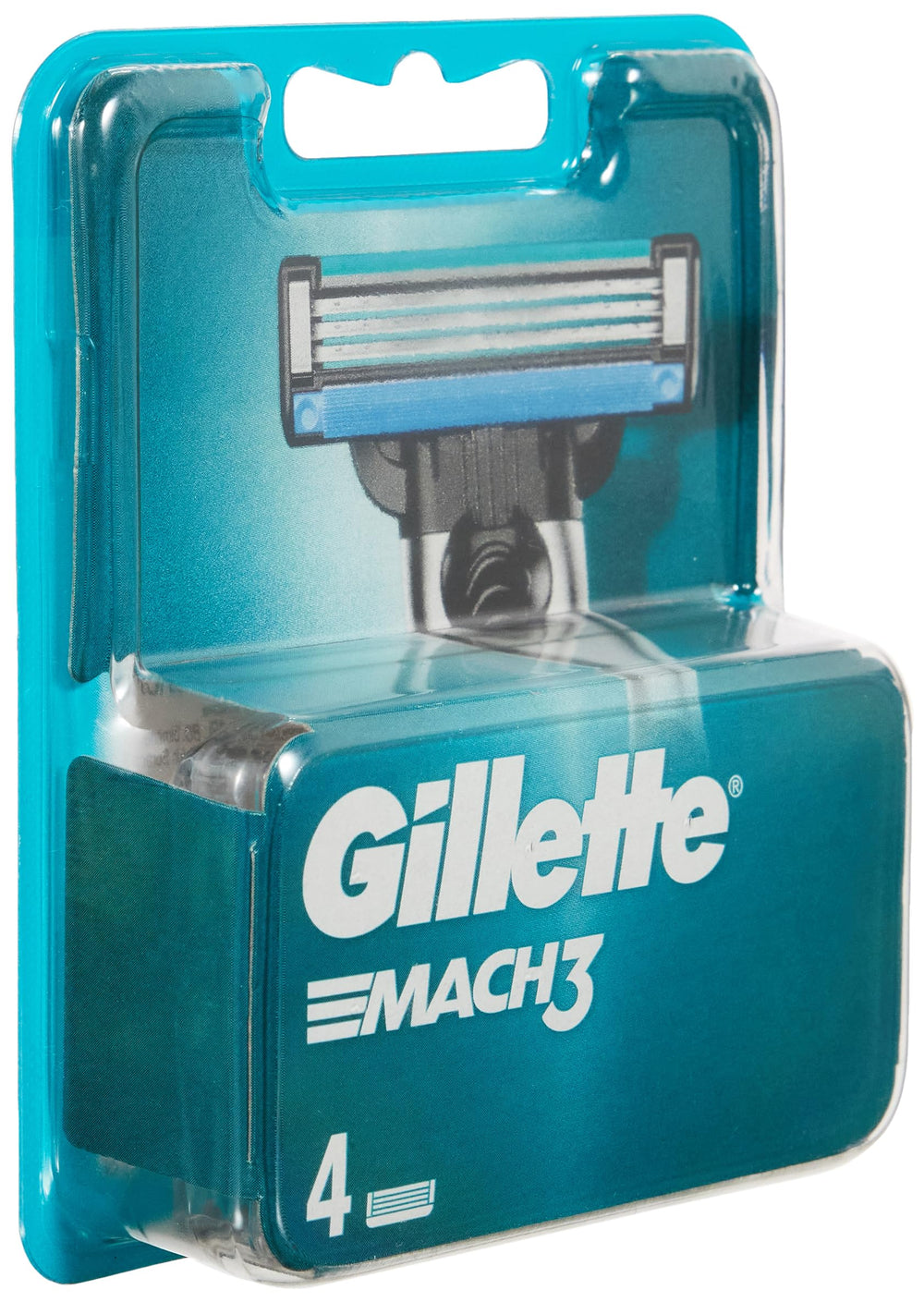 Gillette Mach3 blades close-up shows triple blades for a close shave