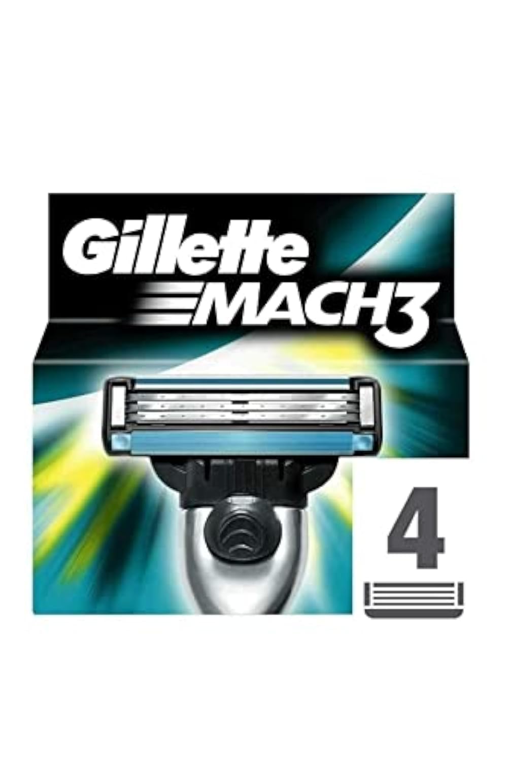 Gillette Mach3 cartridge pack four for easy refilling and consistent shaves
