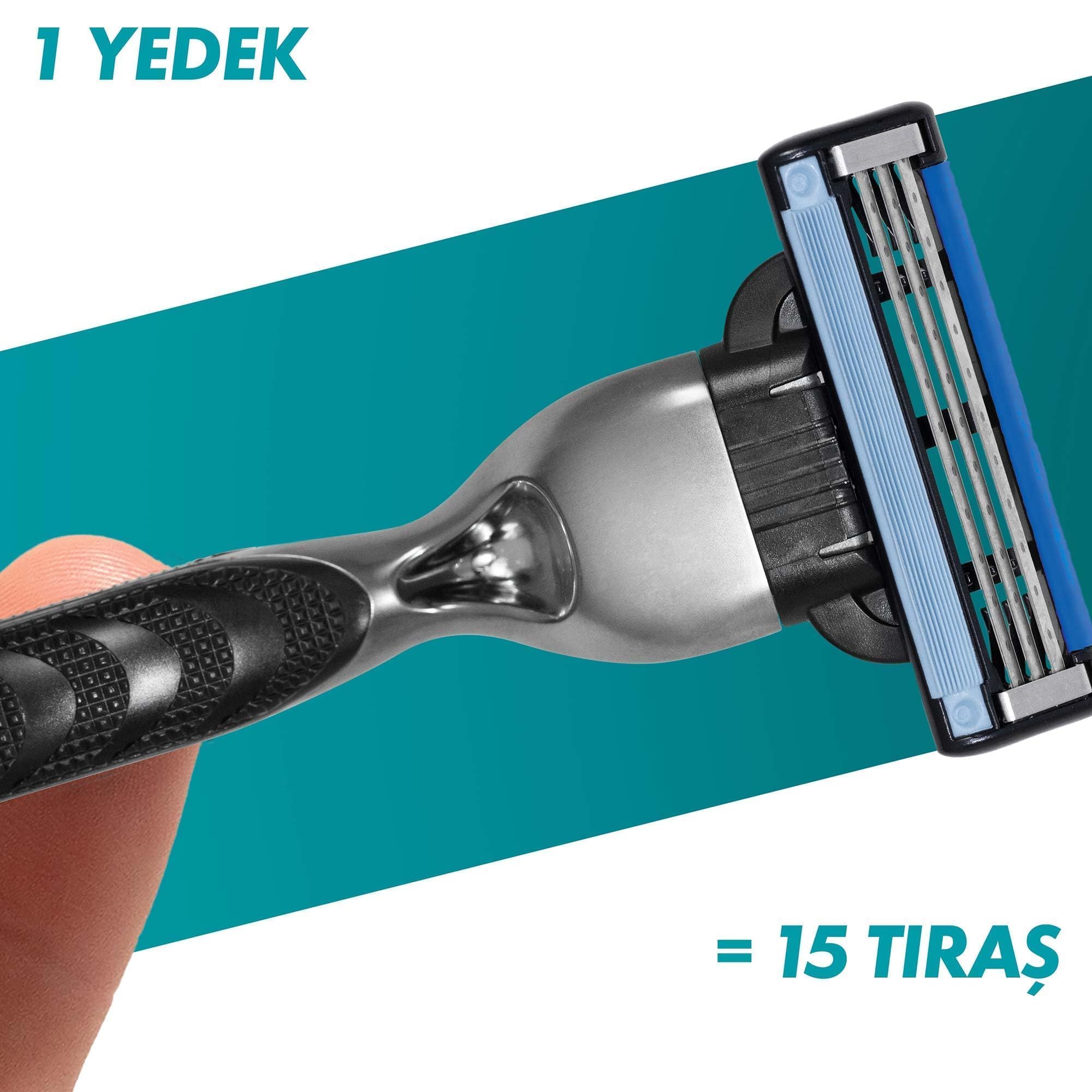 Gillette Mach3 blue lubrication strip fades when replacement time approaches