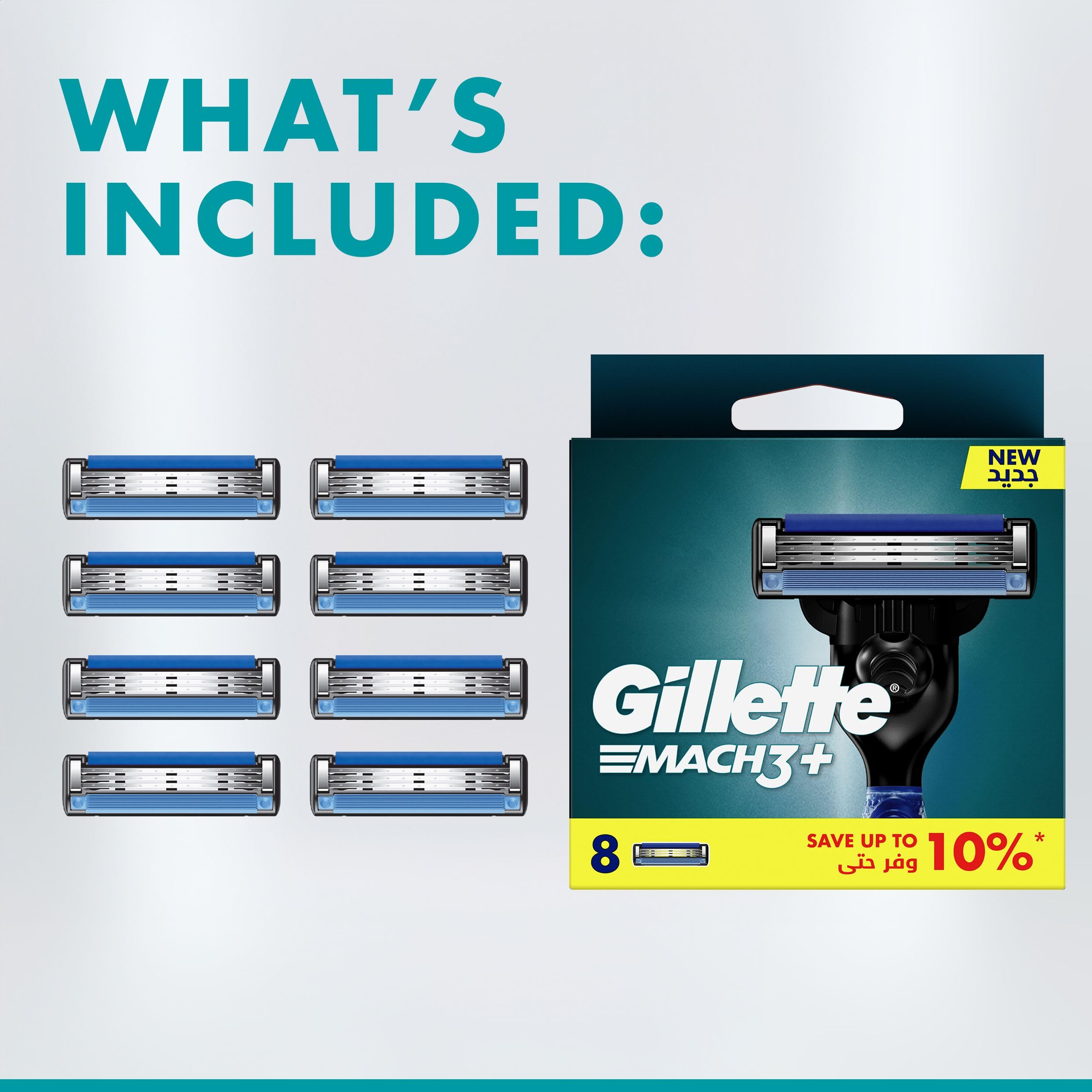 Gillette Mach3 razor handle with blades ready for a close shave.