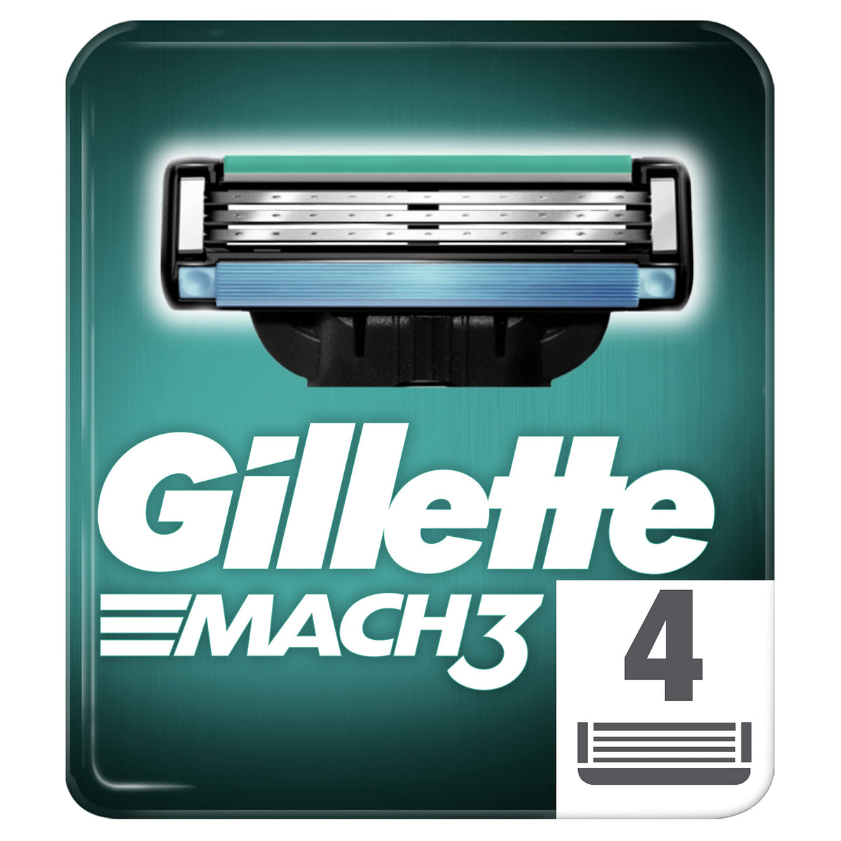 Gillette Mach3 razor refill blades offer longer-lasting sharpness for a smooth, comfortable shave