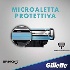 Gillette Mach3 refill cartridge shows quick replacement for uninterrupted shaves.
