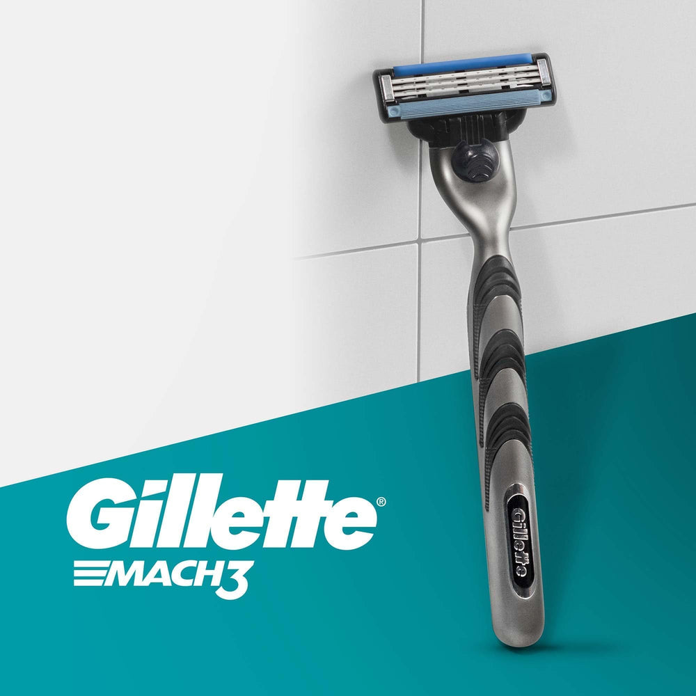 Gillette Mach3 triple-blade system for efficient shaving with fewer strokes
