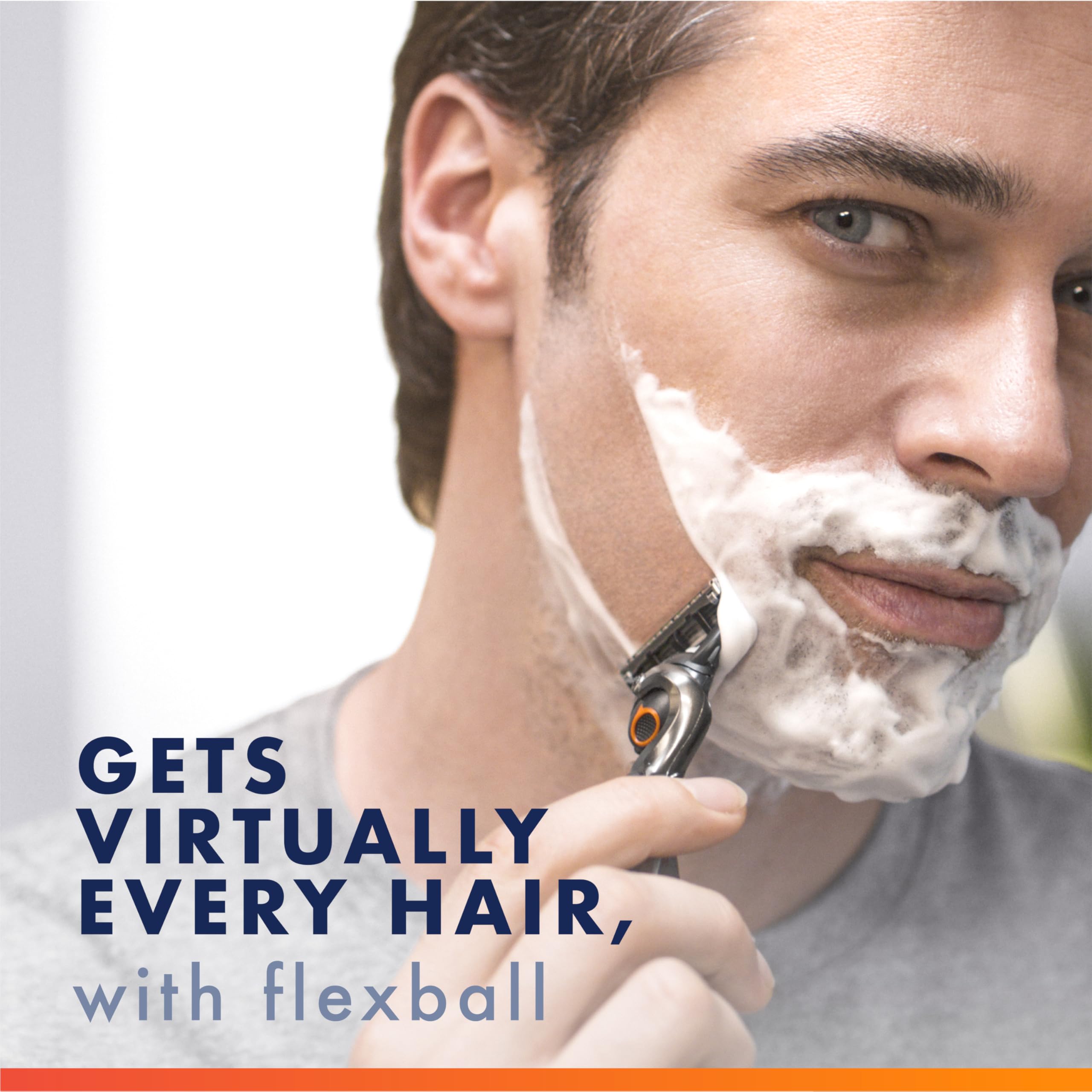Gillette ProGlide anti-friction blades deliver a smooth, feel-light shave.