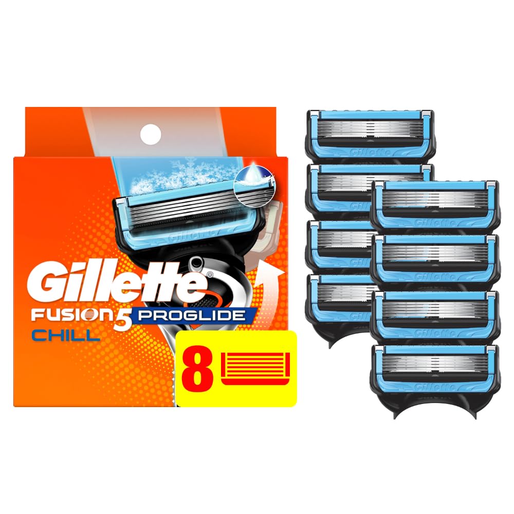 Gillette ProGlide Chill razor refills pack front for quick, convenient replacement