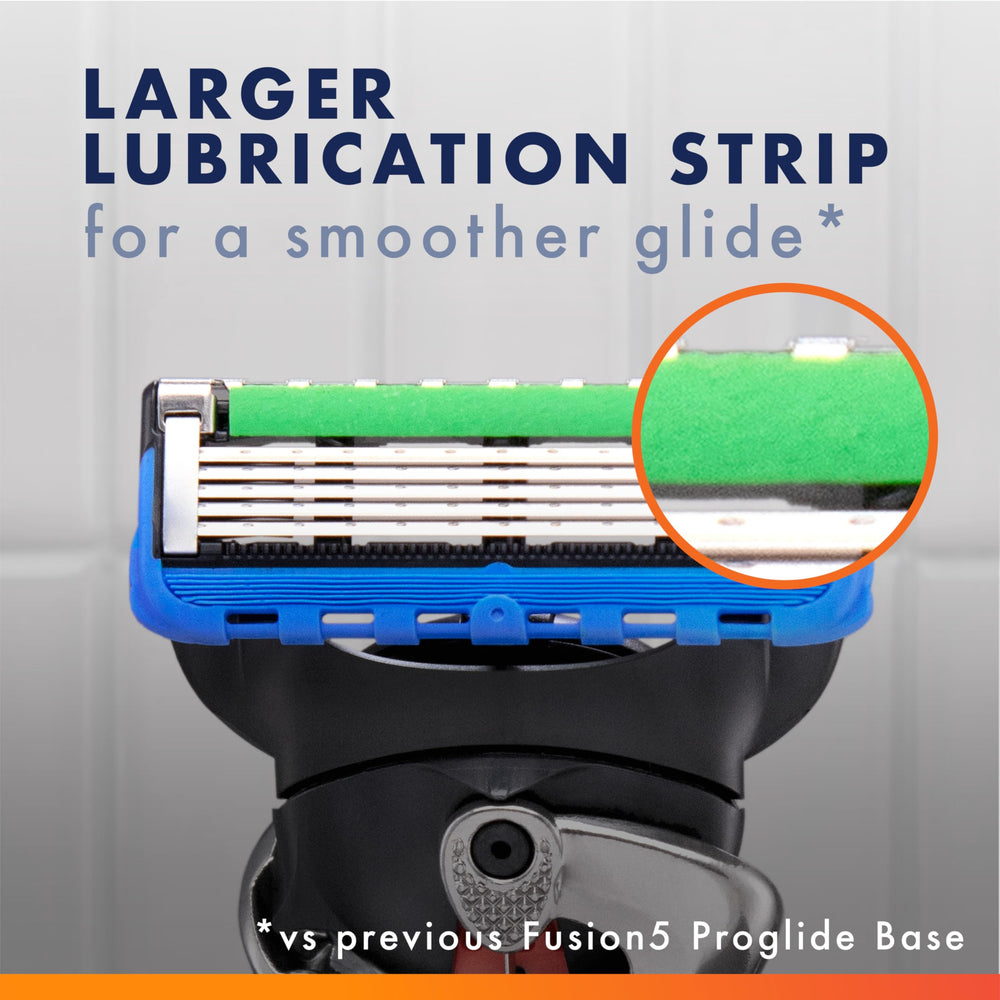 Gillette ProGlide microcomb guides hairs for a closer shave.