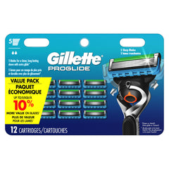 Gillette ProGlide refill close-up showing five blades for a smooth shave