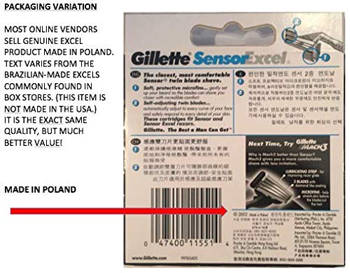 Gillette Sensor Excel 50-count pack emphasizes bulk value for regular shavers.